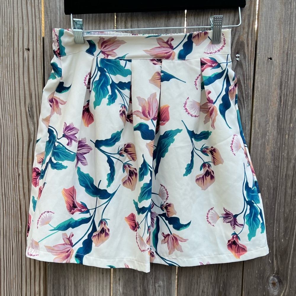 ANTHROPOLOGIE MOLLY BRACKEN Floral Pleated Skirt Women’s Small